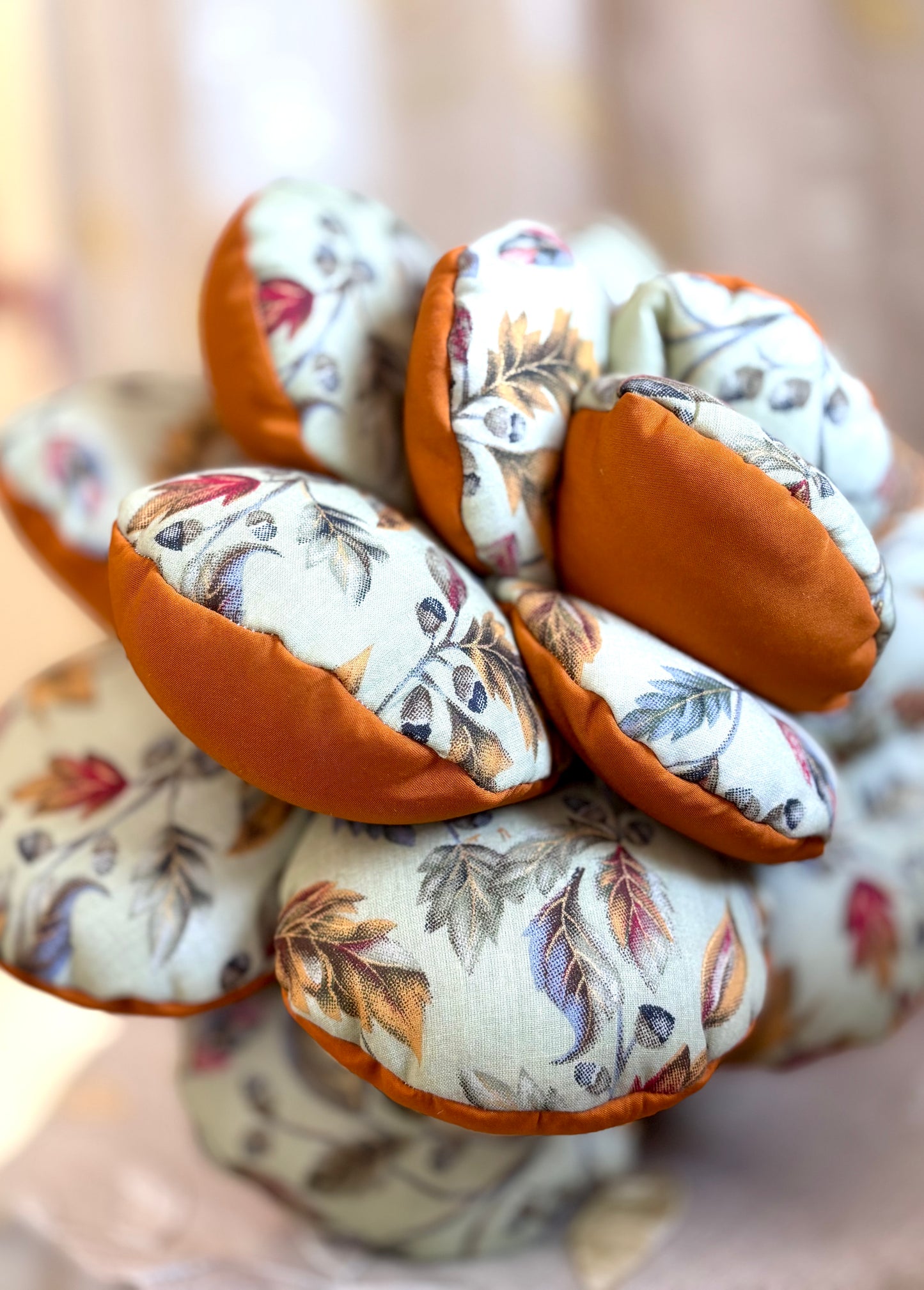 FLOWER CUSHIONS-MUSTARD