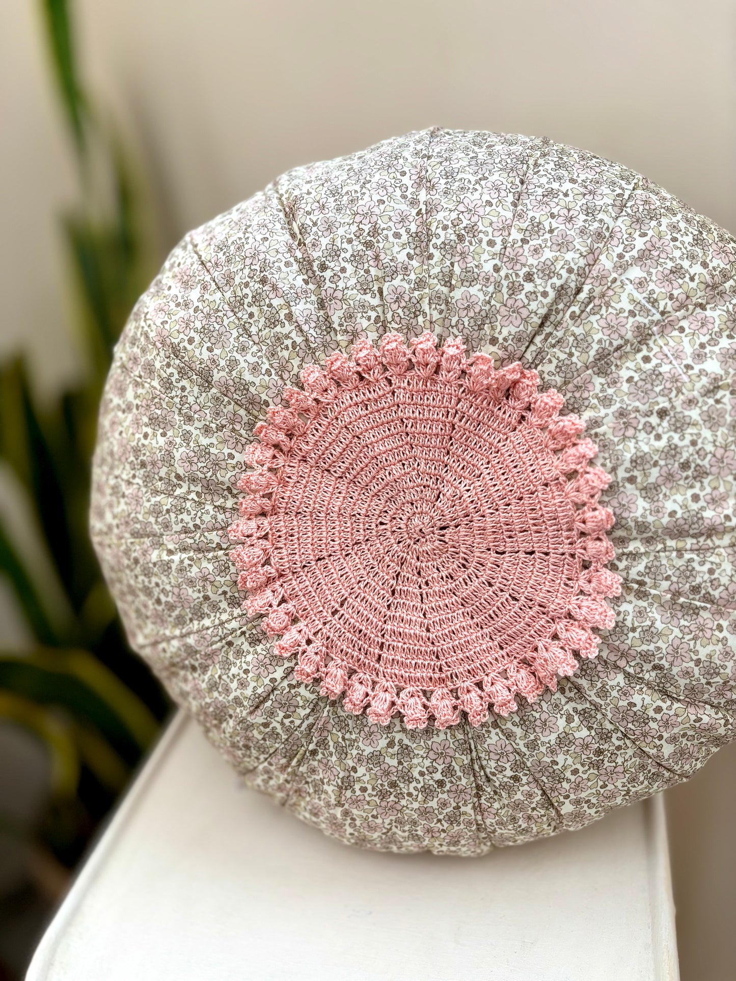 Doily Cushions - Peach (Set of 2)