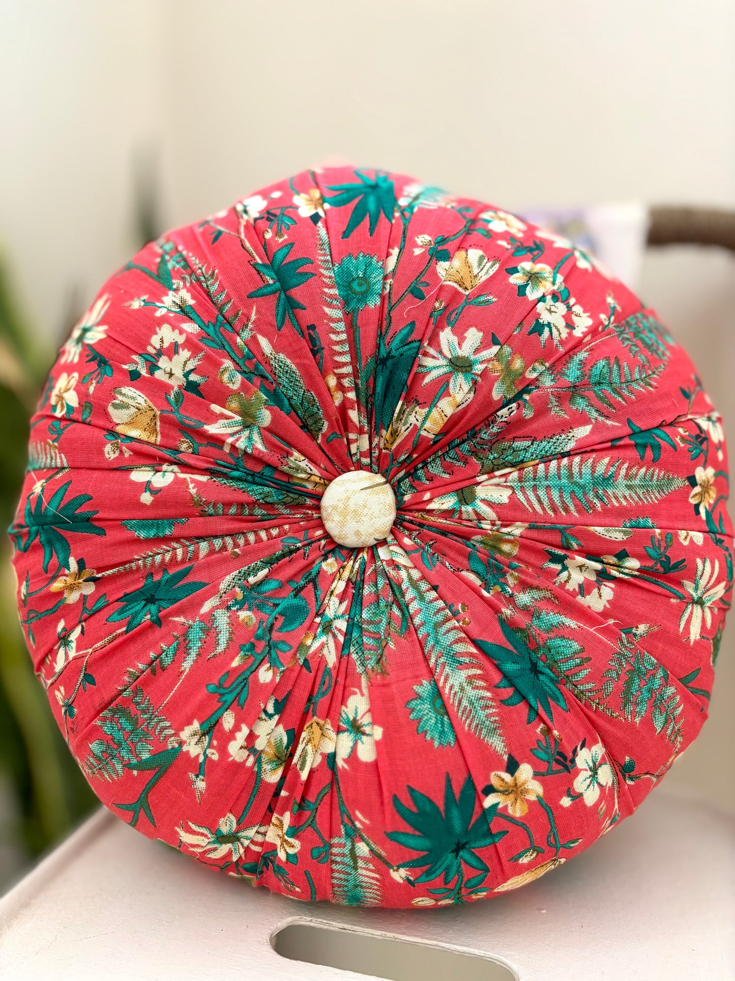 Gul Gulaab Cushions - RED and Green (Set of 2)