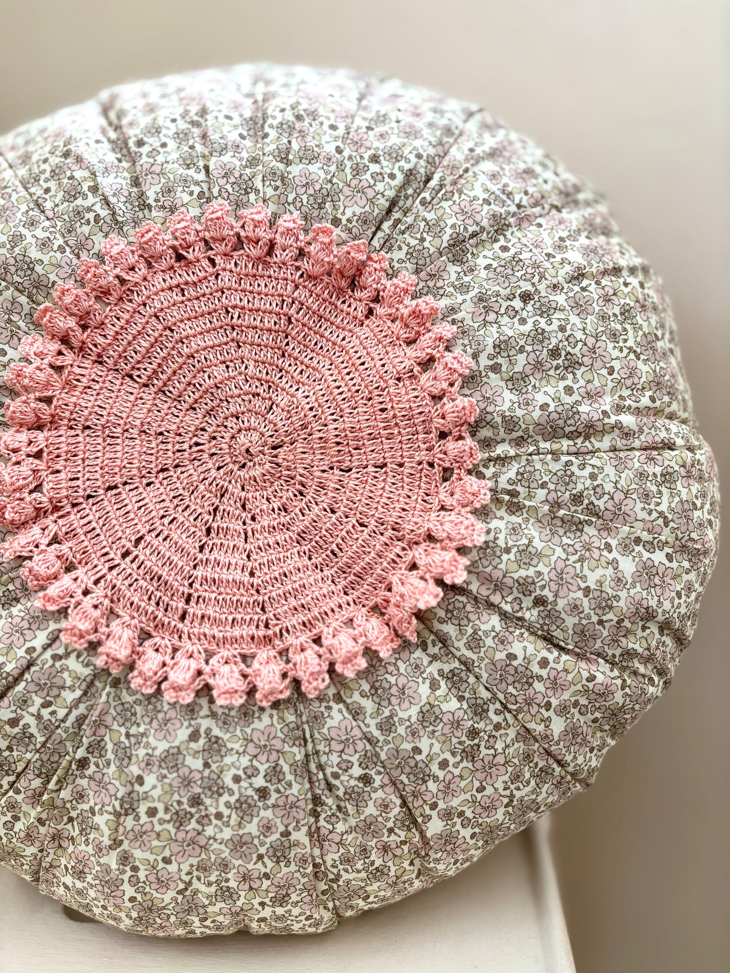 Doily Cushions - Peach (Set of 2)