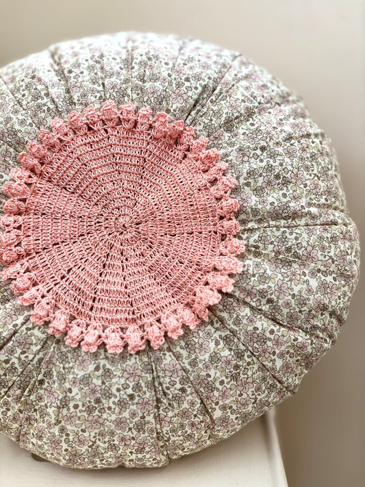Doily Cushions - Peach (Set of 2)