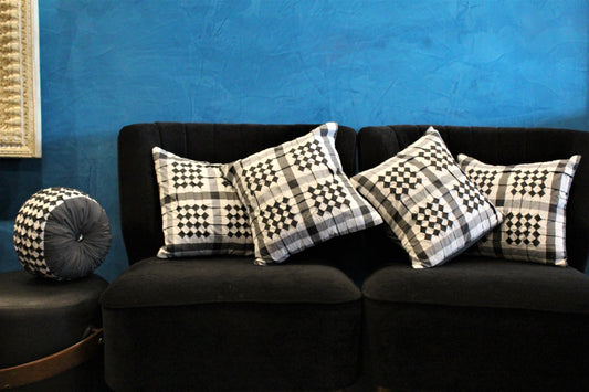 SMOCKQUARE CUSHION COVERS AND CUSHION SET (Set of 5))