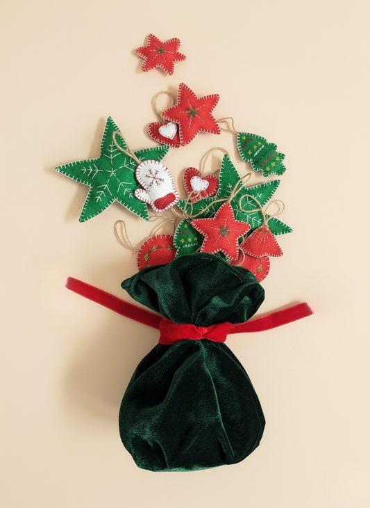 CHRISTMAS ORNAMENT POTLI (10 PIECES)