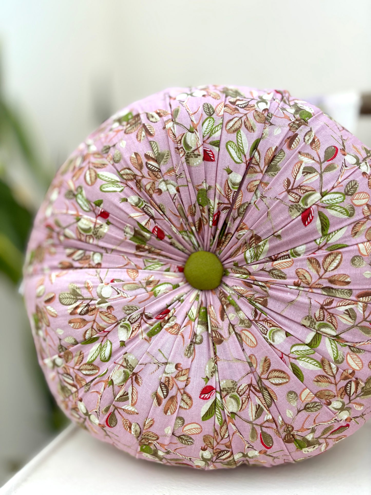 Gul Gulaab Cushions - Light Pink & Green (Set of 2)