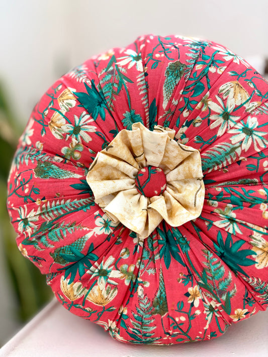 Gul Gulaab Cushions - RED and Green (Set of 2)