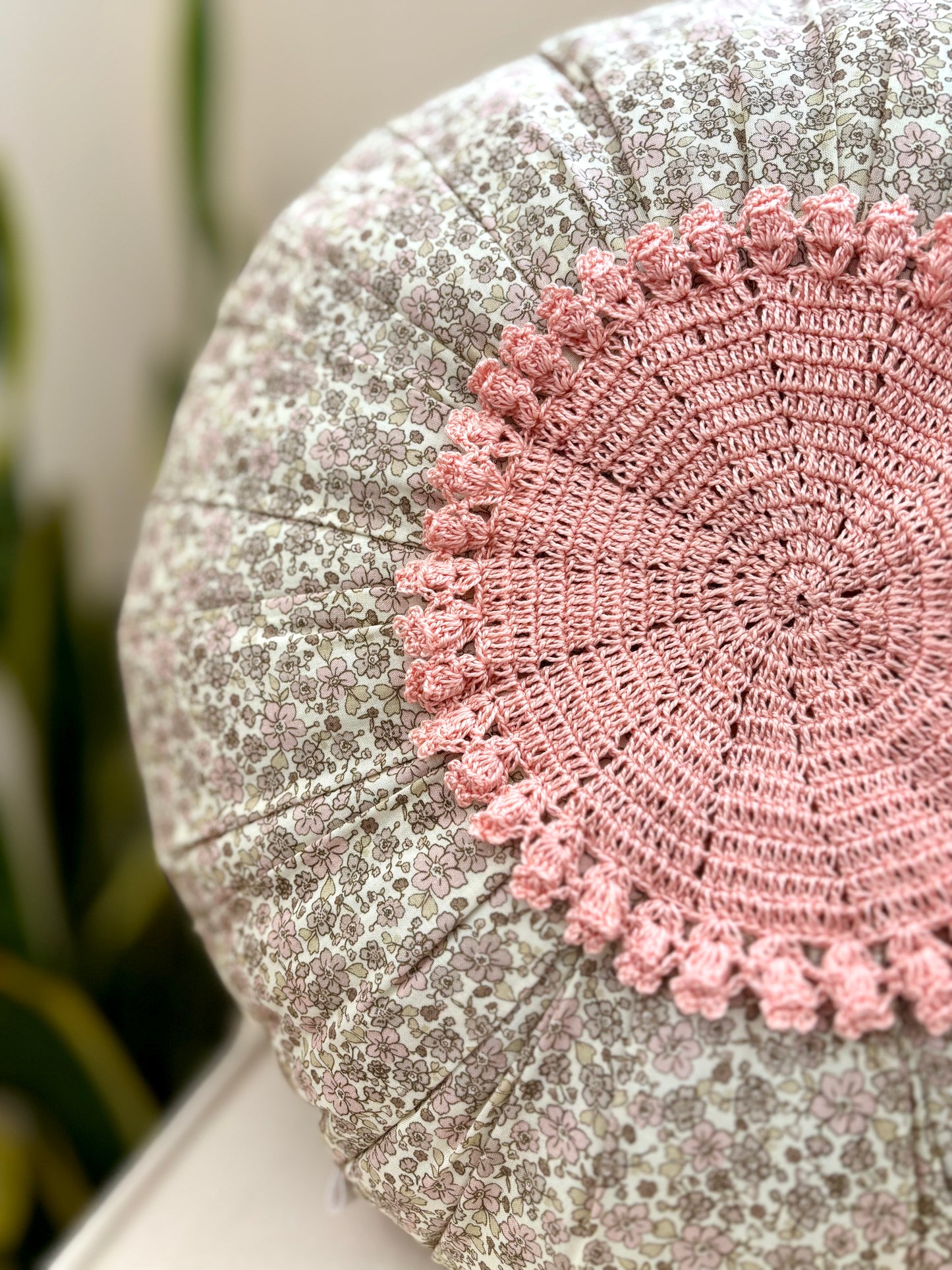 Doily Cushions - Peach (Set of 2)