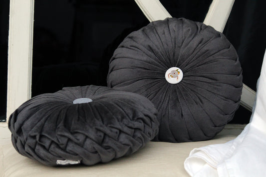 SMOCKLE CUSHIONS-GREY (Set of 2)